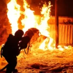 Чернігівщина: РФ вдарила по рятувальниках, коли ті гасили пожежу (фото)