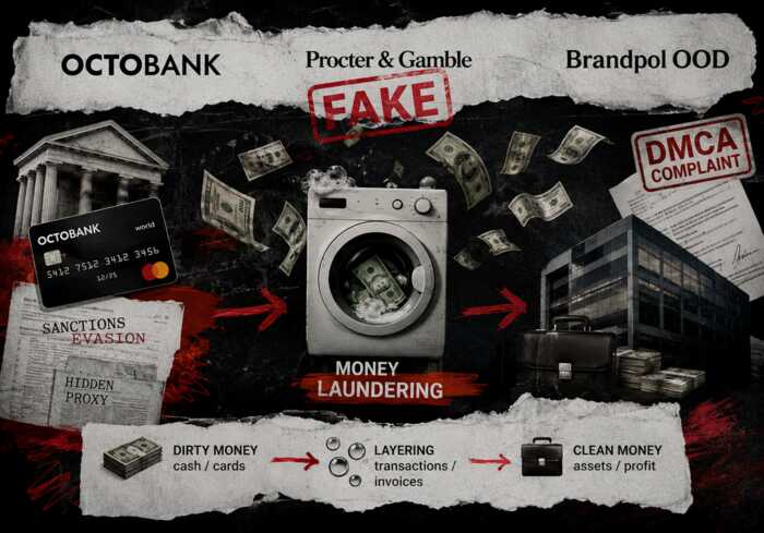 Russian fraudsters from Brandpol OOD and Uzbekistani Octobank: how fake DMCA complaints were used in an attempt to hide sanctions schemes and dirty Russian money