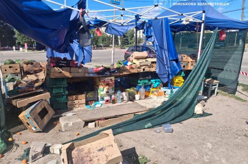 Російський дрон вдарив по овочевому кіоску в Запоріжжі: троє поранених